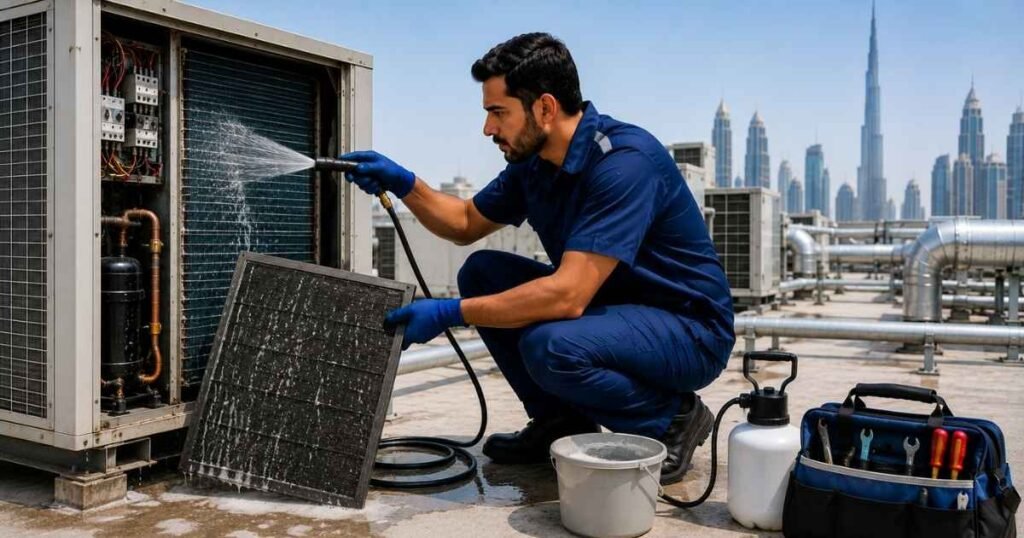 Central AC Cleaning Service in Dubai