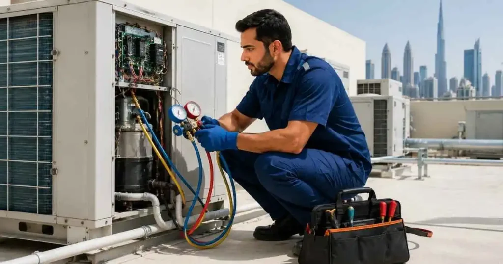 Central AC Not Cooling Repair Dubai