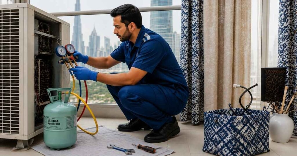 Refrigerant Gas Level Check and Refilling